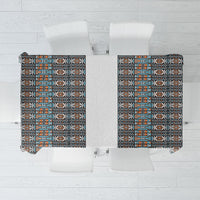 African Ndebele Traditional Attire Tablecloth White Ndebele Stripe