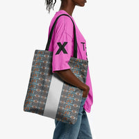African Ndebele Traditional Attire Tote Bag White Ndebele Stripe