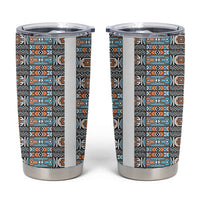 African Ndebele Traditional Attire Tumbler Cup White Ndebele Stripe