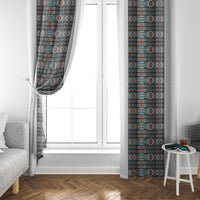 African Ndebele Traditional Attire Window Curtain White Ndebele Stripe
