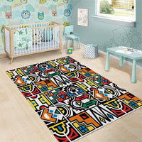 African Geometric Ndebele Patterns Area Rug