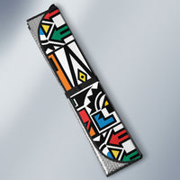African Geometric Ndebele Patterns Auto Sun Shade