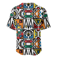 African Geometric Ndebele Patterns Baseball Jersey