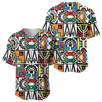 African Geometric Ndebele Patterns Baseball Jersey