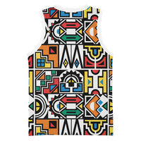 African Geometric Ndebele Patterns Basketball Jersey
