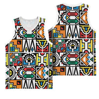 African Geometric Ndebele Patterns Basketball Jersey