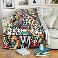African Geometric Ndebele Patterns Blanket