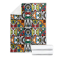 African Geometric Ndebele Patterns Blanket