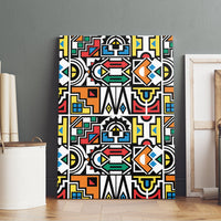 African Geometric Ndebele Patterns Canvas Wall Art