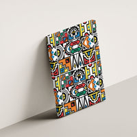 African Geometric Ndebele Patterns Canvas Wall Art