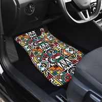 African Geometric Ndebele Patterns Car Mats
