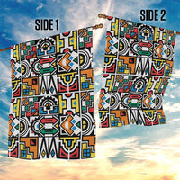 African Geometric Ndebele Patterns Garden Flag