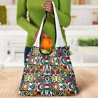 African Geometric Ndebele Patterns Grocery Bag