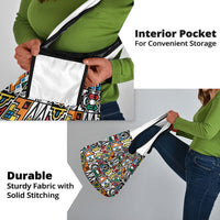 African Geometric Ndebele Patterns Grocery Bag