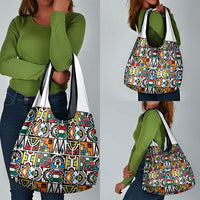 African Geometric Ndebele Patterns Grocery Bag
