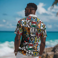 African Geometric Ndebele Patterns Hawaiian Shirt