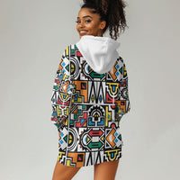 African Geometric Ndebele Patterns Hoodie Dress