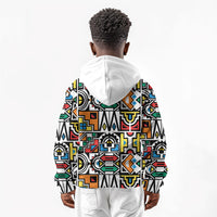 African Geometric Ndebele Patterns Kid Hoodie