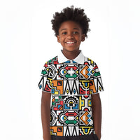 African Geometric Ndebele Patterns Kid Polo Shirt