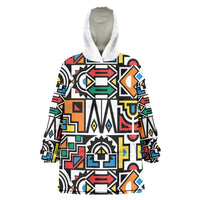 African Geometric Ndebele Patterns Kid Wearable Blanket Hoodie