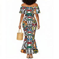 African Geometric Ndebele Patterns Mermaid Dress