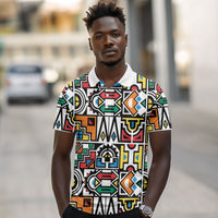 African Geometric Ndebele Patterns Polo Shirt