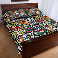 African Geometric Ndebele Patterns Quilt Bed Set