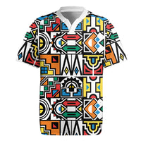 African Geometric Ndebele Patterns Rugby Jersey