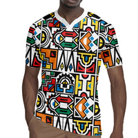 African Geometric Ndebele Patterns Rugby Jersey