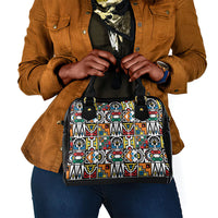 African Geometric Ndebele Patterns Shoulder Handbag