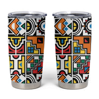 African Geometric Ndebele Patterns Tumbler Cup