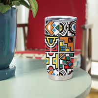 African Geometric Ndebele Patterns Tumbler Cup