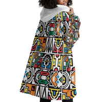 African Geometric Ndebele Patterns Wearable Blanket Hoodie