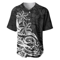 Polynesian Sunset Plumeria Baseball Jersey Pacific Island Tribal Black Style LT9 - Wonder Print Shop