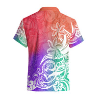 Polynesian Sunset Plumeria Hawaiian Shirt Pacific Island Tribal Blossom Style - Wonder Print Shop