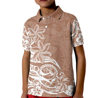 Polynesian Sunset Plumeria Kid Polo Shirt Pacific Island Tribal Nude Style - Wonder Print Shop