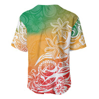 Polynesian Sunset Plumeria Baseball Jersey Pacific Island Tribal Reggae Style LT9 - Wonder Print Shop