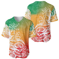 Polynesian Sunset Plumeria Baseball Jersey Pacific Island Tribal Reggae Style LT9 - Wonder Print Shop