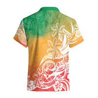 Polynesian Sunset Plumeria Hawaiian Shirt Pacific Island Tribal Reggae Style - Wonder Print Shop