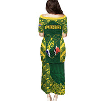 South Africa Rugby Puletasi Bokke Champions Kente Pattern - Wonder Print Shop