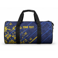 Caribbean Cricket Custom Barbados Duffle Bag Blue Bajan Broken Trident
