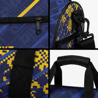 Caribbean Cricket Custom Barbados Duffle Bag Blue Bajan Broken Trident