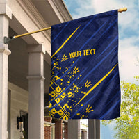 Caribbean Cricket Custom Barbados Garden Flag Blue Bajan Broken Trident