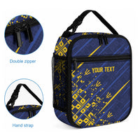 Caribbean Cricket Custom Barbados Lunch Bag Blue Bajan Broken Trident