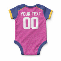 Caribbean Cricket Custom Barbados Baby Onesie Pride of Barbados Pink Trident Edition