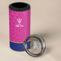 Caribbean Cricket Custom Barbados 4 in 1 Can Cooler Tumbler Pride of Barbados Pink Trident Edition