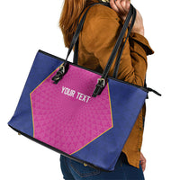 Caribbean Cricket Custom Barbados Leather Tote Bag Pride of Barbados Pink Trident Edition