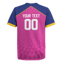 Caribbean Cricket Custom Barbados Rugby Jersey Pride of Barbados Pink Trident Edition