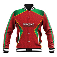 Caribbean Cricket Custom Guyana Baseball Jacket Warriors Rise Amazonian Geometry Motif