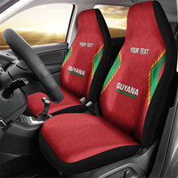Caribbean Cricket Custom Guyana Car Seat Cover Warriors Rise Amazonian Geometry Motif